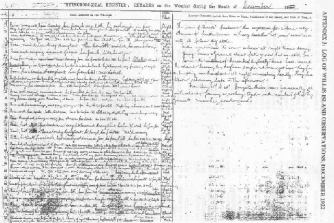 Log of Willis Island observations