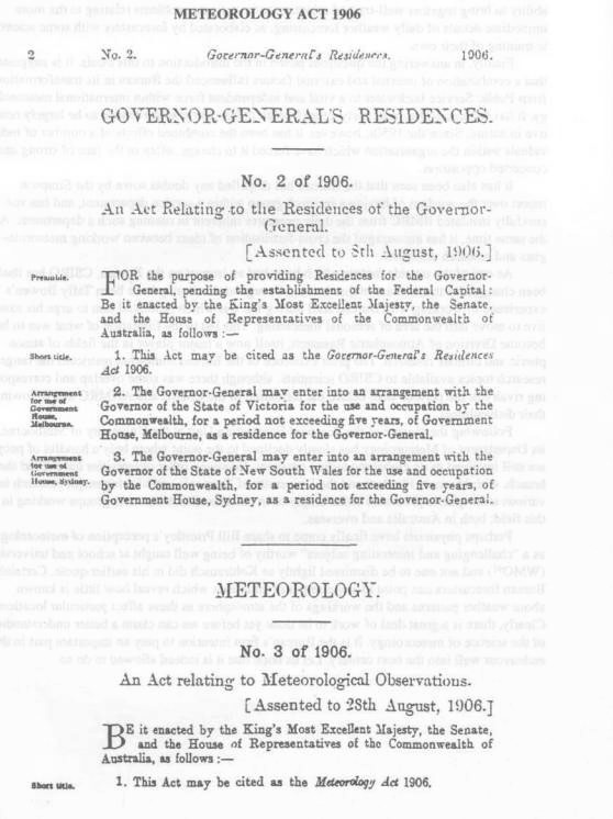 Meteorology Act 1906