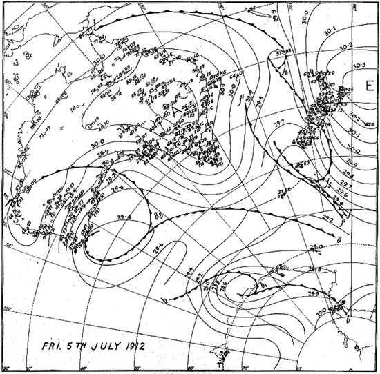 MSL synoptic weather chart