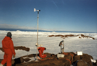 Automatic Weather Station being installed